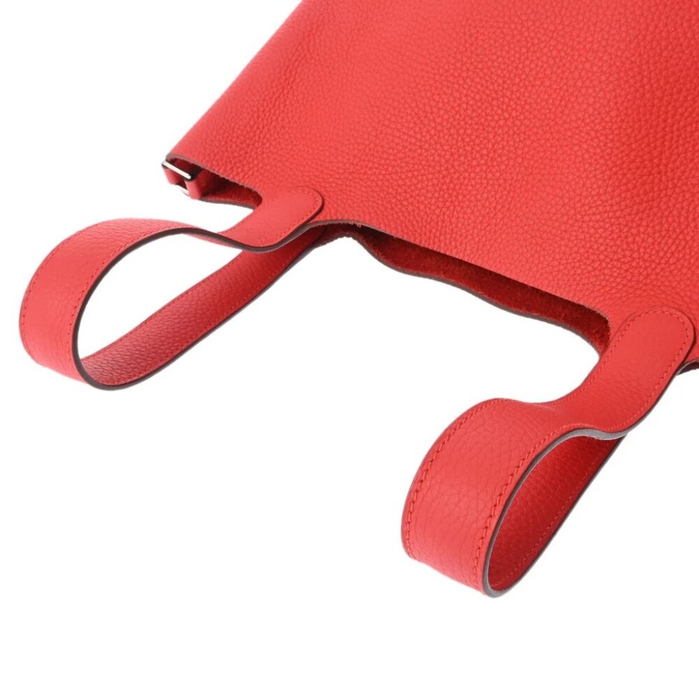 HERMES Picotan Lock MM Rouge casaque hand bag - Picture 11 of 12